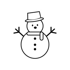 Snowman icon. Design template vector