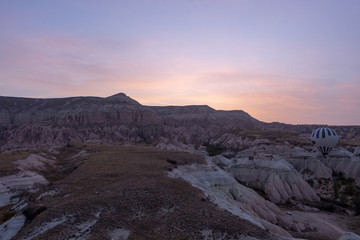 Aerial view of Goreme town in Cappadocia