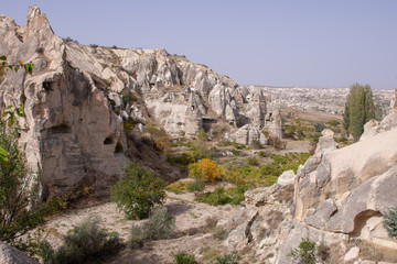 A view of the city of Goreme in the evening, Turkey.