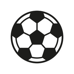 Fototapeta premium Soccer Ball icon vector Flat vector illustration in black on white background
