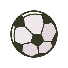 Soccer Ball icon vector Flat vector illustration in black on white background