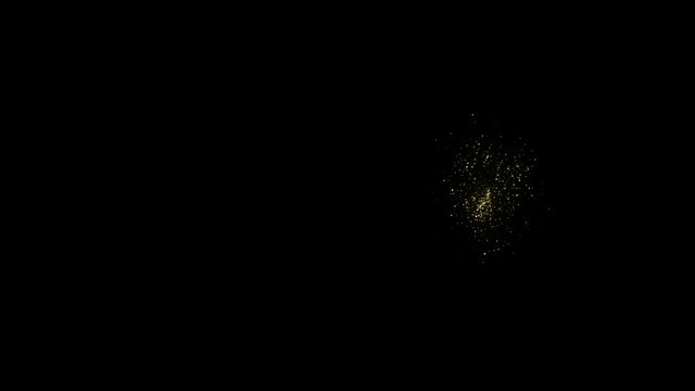 Golden Glitter Particles With a Travel Matte