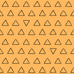 Seamless vector pattern with gray Triangles over brown bacground 