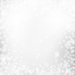 Abstract colorful bokeh and glowing spakling shining particles in random blue color theme background. Lighting effects of flash. Blurred vector background with light glare,