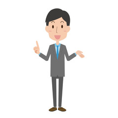 説明する男性