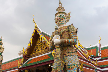Thai demons standing in Grand palace, Bangkok,Thailand