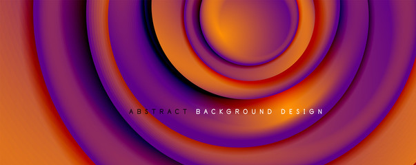 Vector 3d style abstract swirl circles, modern techno digital trendy abstract background. Vector Illustration For Wallpaper, Banner, Background, Card, Book Illustration, landing page