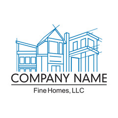Obraz premium Modern Home Logo, Real Estate Logo
