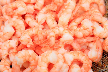 Shrimp meat are in the kitchen