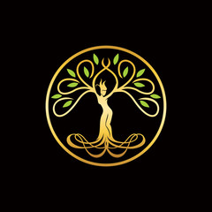 The Goddes Tree Logo, Nature Logo