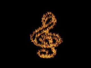 Treble clef of notes