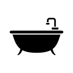 Bath tube icon vector simple design