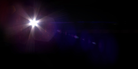 Overlay, flare light transition, effects sunlight, lens flare, light leaks. High-quality stock images of warm sun rays light effects, overlays or golden flare isolated on black background for design