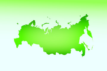 Fototapeta premium Russia map using green color with dark and light effect vector on light background illustration