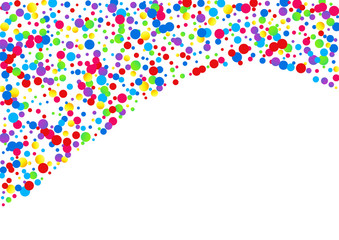 Orange Polka Effect Design. Invitation Dot Banner. Celebration Background. Color Polka Invitation Illustration. Splash Decoration Wallpaper.