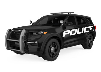 Police Car Isolated