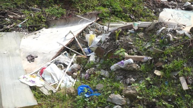 illegal garbage dumps with no recycling