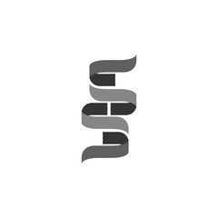 SS letter 3D logo design vector