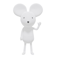 子年　年賀状　3DCG　素材