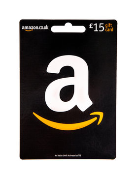 Amazon Gift Card On A White Background