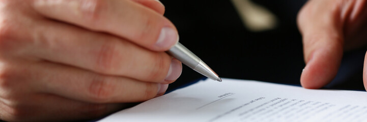 Male arm in suit and tie fill form clipped