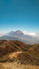 Obraz premium view of mountains Prau, dieng. Indonesia