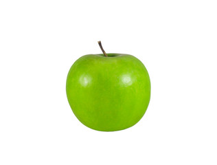 Green fresh apple isolated on white background with clipping path