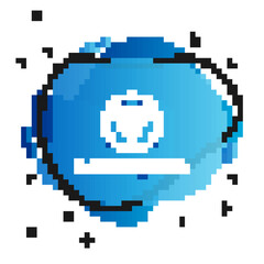 White Wi-Fi wireless internet network symbol icon isolated on white background. Abstract banner with liquid shapes. Vector Illustration