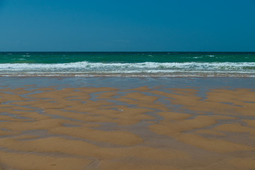 Fototapeta na wymiar The beach of Biville sur mer, Normandy, France
