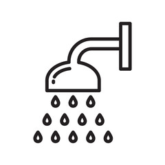 Shower Icon Vector Simple Design