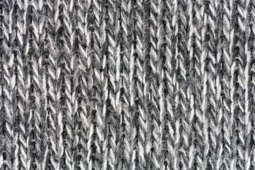 White natural texture of knitted wool textile material background. White cotton fabric woven canvas texture