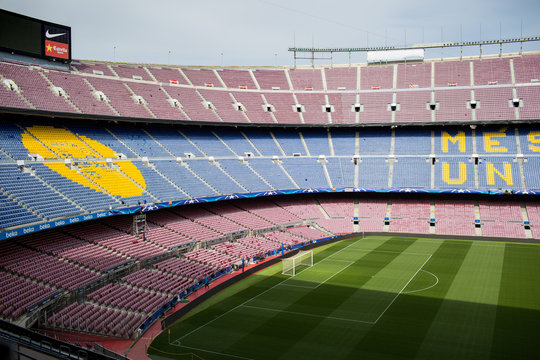 Camp Nou stadium on April 2, 2018 in BARCELONA, SPAIN