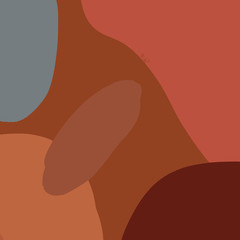 Terracotta Art Print Abstract Modern Digital Painting Fashion Scandinavian Style Color Abstraction Poster Contemporary Print Burnt Orange Vector Illustration