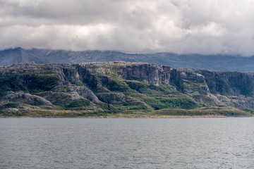 steep rocky crags, Hamnoya, Norway