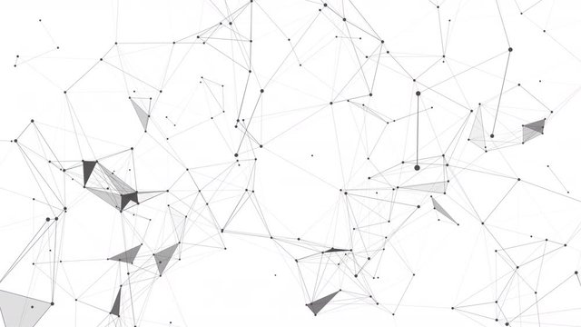 Abstract illustration background motion transformation low poly triangular plexus digital evolution future technology graphic animation network decentralize communication connection.
