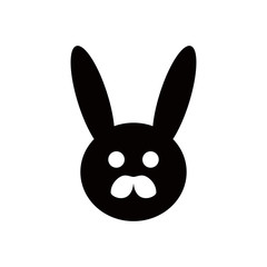Mr Rabbit logo concept. Head rabbit logo.