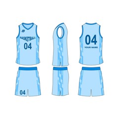 Basketball jersey set template collection.