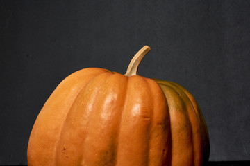 Big beautiful orange pumpkin. Halloween pumpkin
