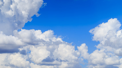 Abstract background, Summer blue sky and white cloud in sunny day