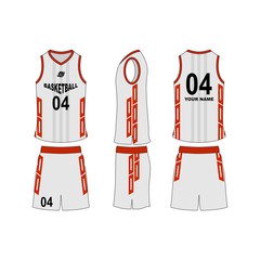 Basketball jersey set template collection.