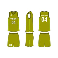 Basketball jersey set template collection.