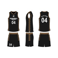 Basketball jersey set template collection.