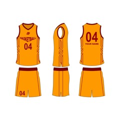 Basketball jersey set template collection.