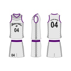Basketball jersey set template collection.
