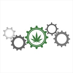  Marijuana gear. Vector image on a white background.
