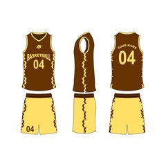 Basketball jersey set template collection.