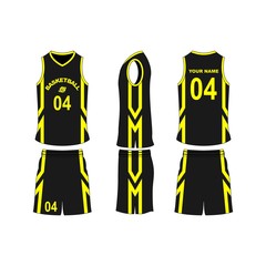 Basketball jersey set template collection.