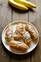 Deep fried bananas