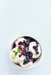 Blueberry ice cream