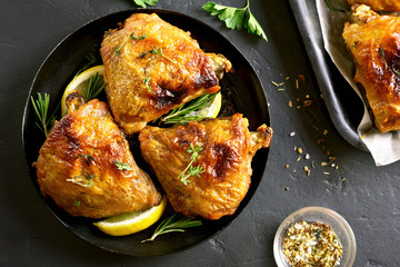 Grilled chicken thighs